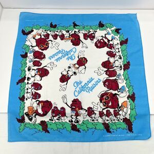 Vintage 1988 THE CALIFORNIA RAISINS Bandana Handkerchief Scarf Pocket Hanky 80's